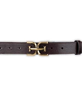 Sam Edelman Women's Slim Double-e Plaque Buckle Belt