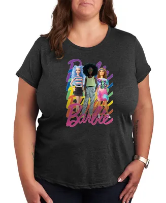 Hybrid Apparel Trendy Plus Size Barbie Pride Graphic T-shirt