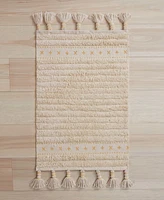 Lucky Brand Overtufted Cotton Fringe Bath Rug, 17" x 32"
