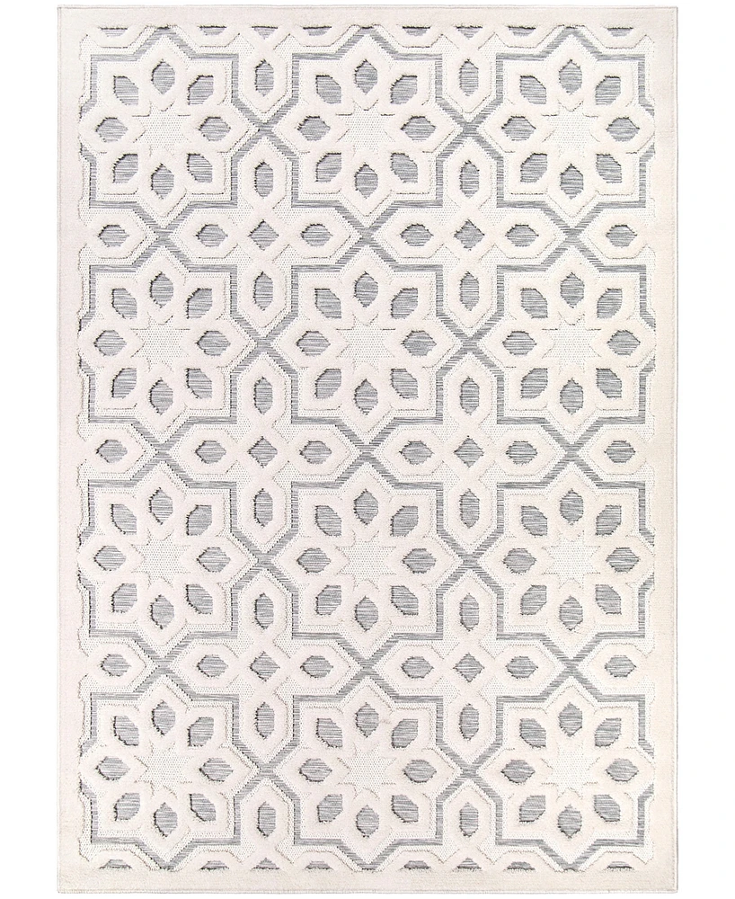 Closeout! Orian Crochet Indoor, Outdoor Starworks 7'10" x 10'10" Area Rug