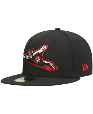 Men's New Era Black Richmond Flying Squirrels Authentic Collection Team Home 59FIFTY Fitted Hat