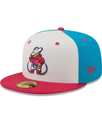 Men's New Era White, Coral Pointy Boots De Amarillo Copa La Diversion 59FIFTY Fitted Hat