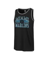 Men's '47 Brand Black Miami Marlins Winger Franklin Tank Top