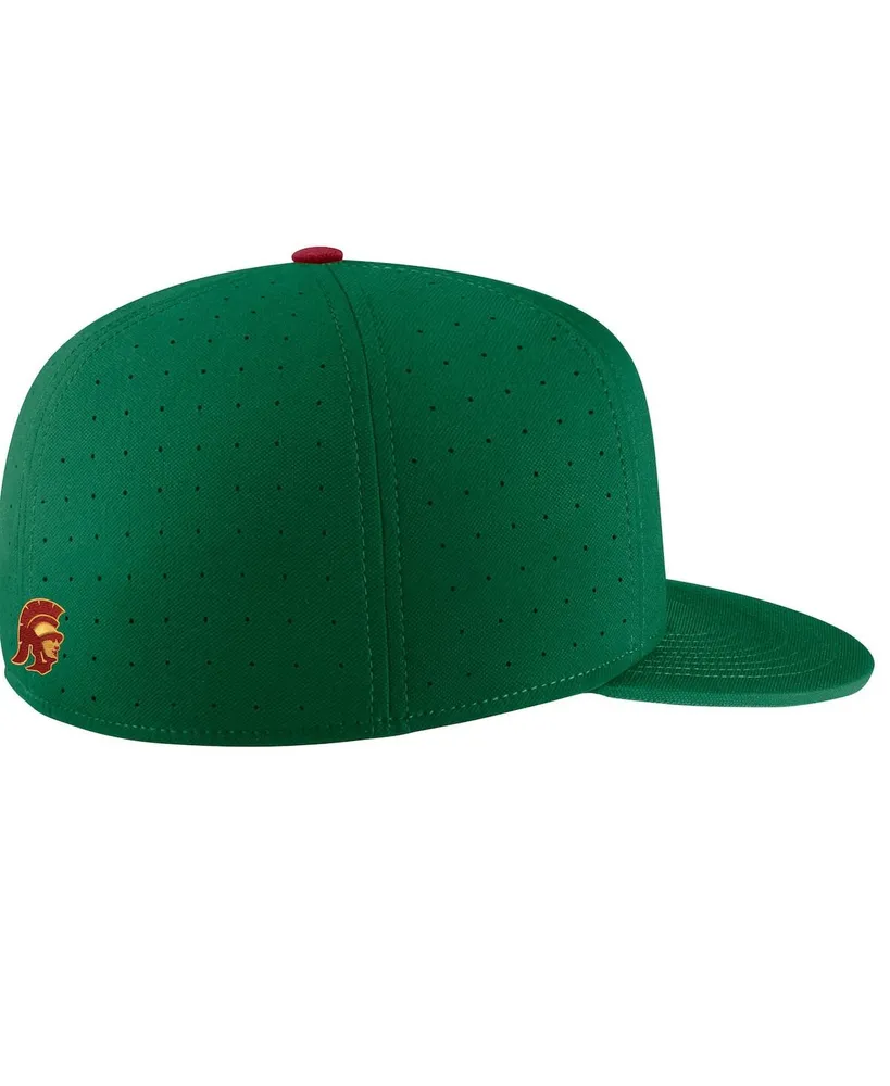 Men's Nike Green Usc Trojans Aero True Baseball Performance Fitted Hat