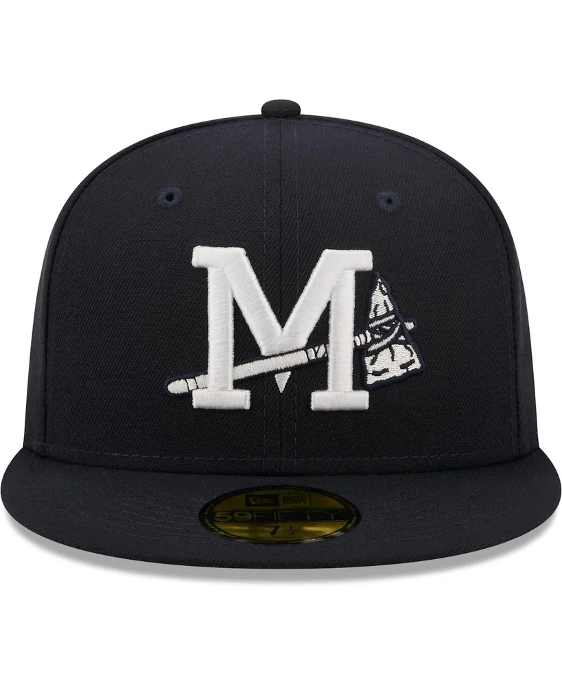 Men's New Era Navy Mississippi Braves Authentic Collection 59FIFTY Fitted Hat