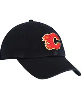 Men's '47 Brand Black Calgary Flames Alternate Clean Up Adjustable Hat