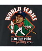 Women's Fanatics Jeremy Pena Black Houston Astros 2022 World Series Champions Mvp Plus Name and Number T-shirt