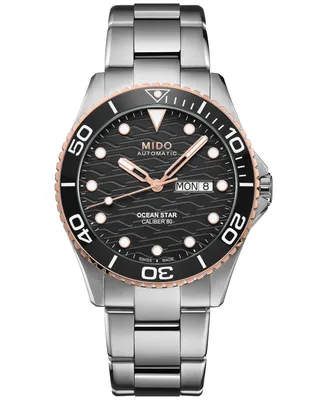 Mido Unisex Swiss Automatic Ocean Star 200 Stainless Steel Bracelet Watch 44mm