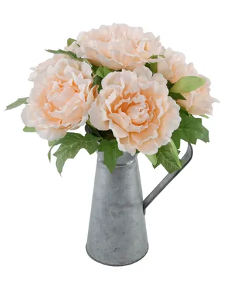 Flora Bunda 13" Tall Peony in Tin