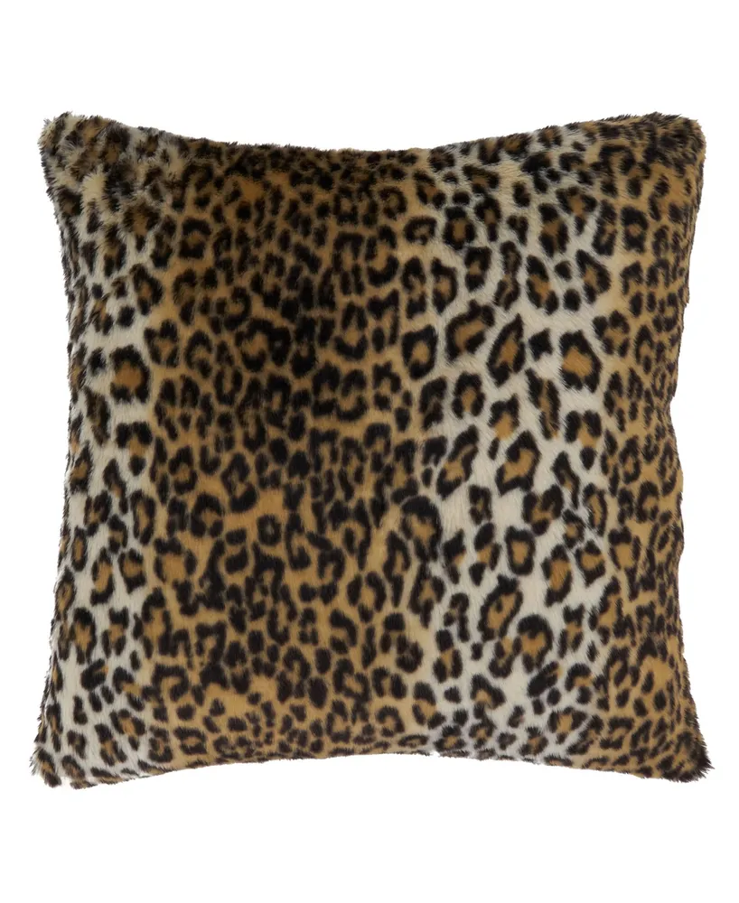Saro Lifestyle Cheetah Print Throw Pillow