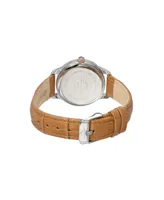 Porsamo Bleu Women's Ruby Genuine Leather Band Watch 1141DRUL