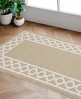 Jean Pierre Christine Trellis Border Tufted Runner Rug