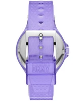 Dkny Women's Chambers Three Hand Purple Polyurethane Watch 36mm