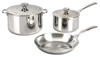 Le Creuset Five Piece Stainless Steel Cookware Set