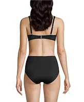 Lands' End Women's Twist Front Underwire Bikini Swimsuit Top Adjustable Straps