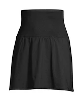 Lands' End Plus Tummy Control Ultra High Waisted Modest Swim Skirt Bottoms