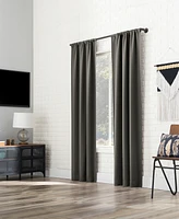 Sun Zero Bergen Theater Grade Extreme 100% Blackout Rod Pocket Single Curtain Panel