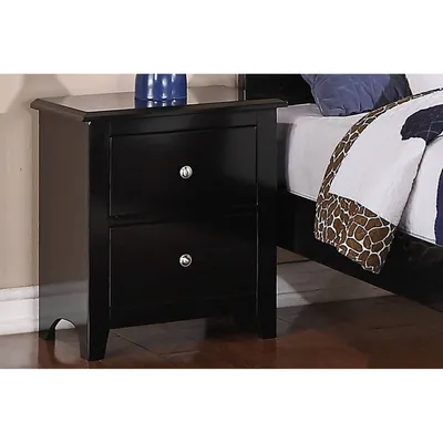 Simplie Fun Bedroom Bedside Table Nightstand Wooden 2 Drawers Table