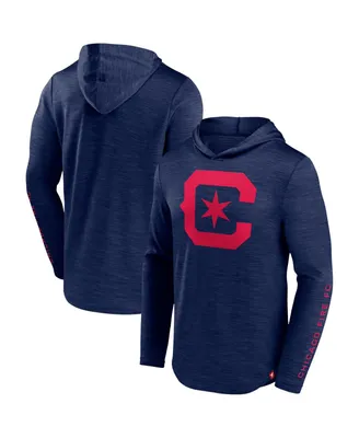 Men's Fanatics Navy Chicago Fire First Period Space-Dye Pullover Hoodie