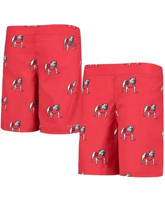 Big Boys and Girls Columbia Red Georgia Bulldogs Backcast Printed Omni-Shade Shorts