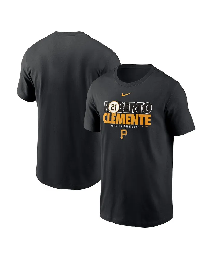 Men's Nike Roberto Clemente Black Pittsburgh Pirates Commemorative T-shirt