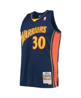 Men's Mitchell & Ness Stephen Curry Navy Golden State Warriors 2009-10 Hardwood Classics Swingman Player Jersey