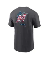 Men's Nike Anthracite Miami Marlins Americana T-shirt