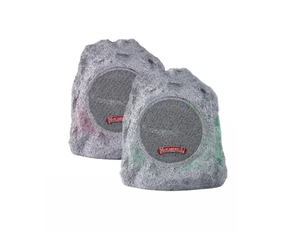 Margaritaville Multi Color Led Rock Wireless Speaker, 2 Pack