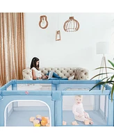 Costway Toddler Playpen Extra Large Activity Center Safety Play Yard w/ Gate