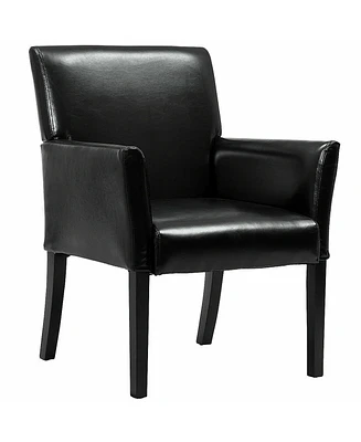 Costway Executive Pu Leather Guest Chair Reception Side Arm Chair