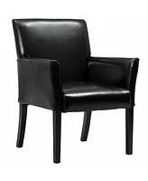 Costway Executive Pu Leather Guest Chair Reception Side Arm Chair