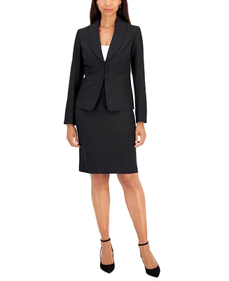 Le Suit Shawl-Collar Slim Skirt Suit, Regular and Petite Sizes