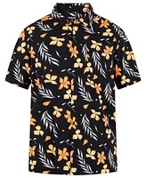 Hurley Men's Rincon Print Short Sleeve Button-Up Shirt