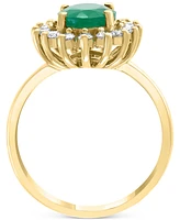 Effy Sapphire (1-7/8 ct. t.w.) & Diamond (3/8 Halo Ring 14k Gold (Also available Emerald and White Gold)