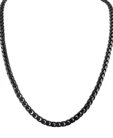 Bulova Men's Link Chain 22" Necklace in Black-Plated Stainless Steel