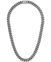 Bulova Men's Classic Curb Chain 24" Necklace in Blue-Plated Stainless Steel