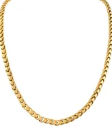 Bulova Men's Link Chain 24" Necklace in Gold-Plated Stainless Steel