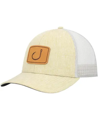 Men's Avid Tan, White Lay Day Trucker Snapback Hat