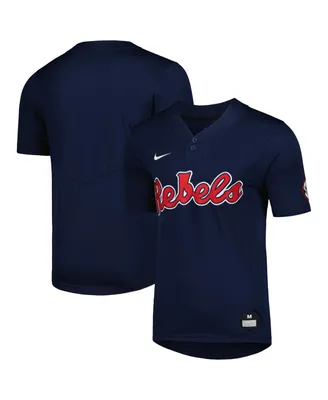 Men's Nike Navy Ole Miss Rebels 2-Button Replica Baseball Jersey