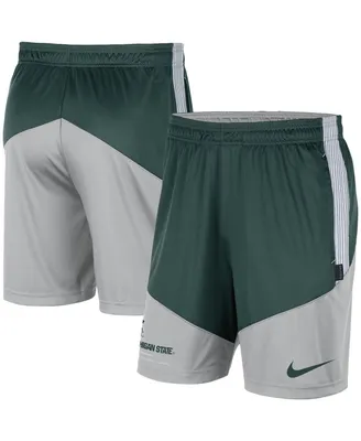 Men's Nike Green, Gray Michigan State Spartans Team Performance Knit Shorts