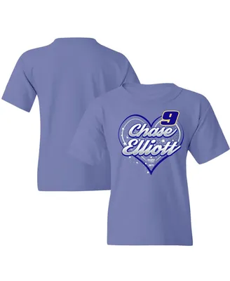 Big Girls Hendrick Motorsports Team Collection Purple Chase Elliott Love T-shirt