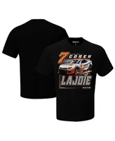 Men's Checkered Flag Sports Black Corey LaJoie Schluter Systems Car T-shirt