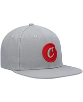 Men's Cookies Gray C-Bite Solid Snapback Hat