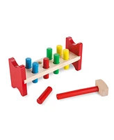 Melissa & Doug Deluxe Wooden Pound-a-Peg Toy With Hammer