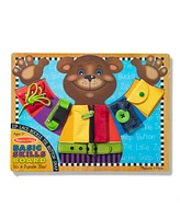 Melissa & Doug Basic Skills Puzzle Board - Wooden Educational Toy