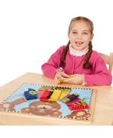 Melissa & Doug Basic Skills Puzzle Board - Wooden Educational Toy