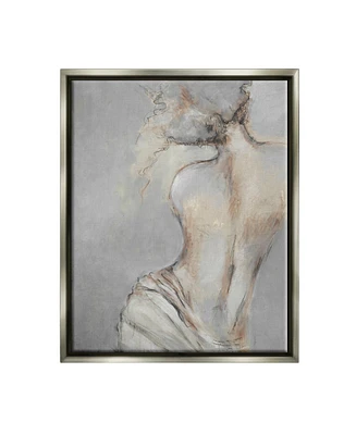 Stupell Industries Traditional Portrait Nude Woman Framed Floater Canvas Wall Art, 25" x 1.7" x 31" - Multi