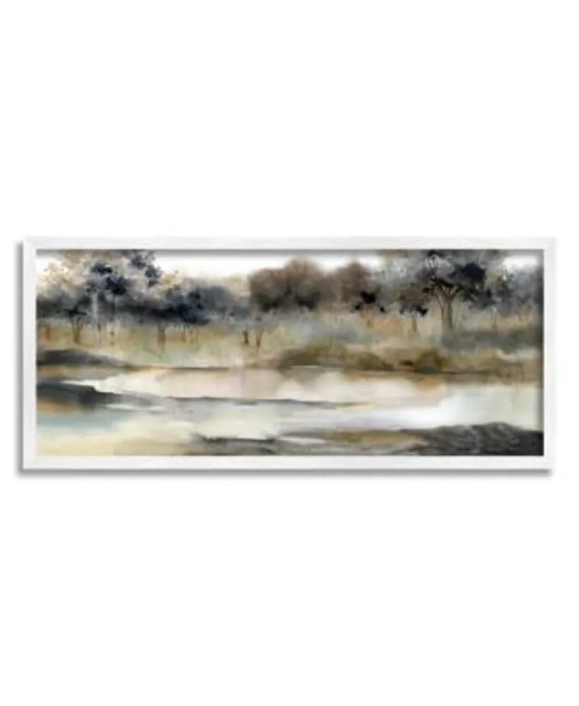 Stupell Industries Trees By Lakeside Landscape Art Collection