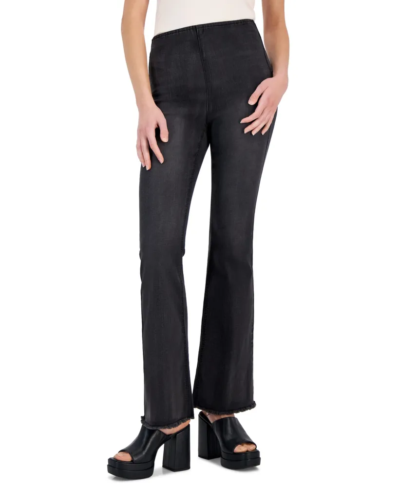 Tinseltown Juniors' High-Rise Pull-On Flare Pants, Created for Macy's
