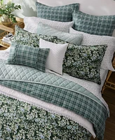 Laura Ashley Bramble Floral Cotton Reversible 7 Piece Comforter Set